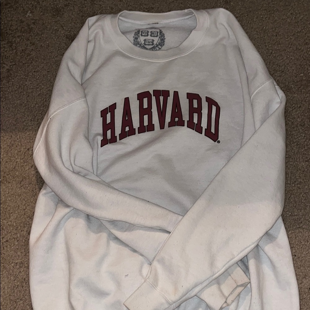 Harvard White Sweatshirt